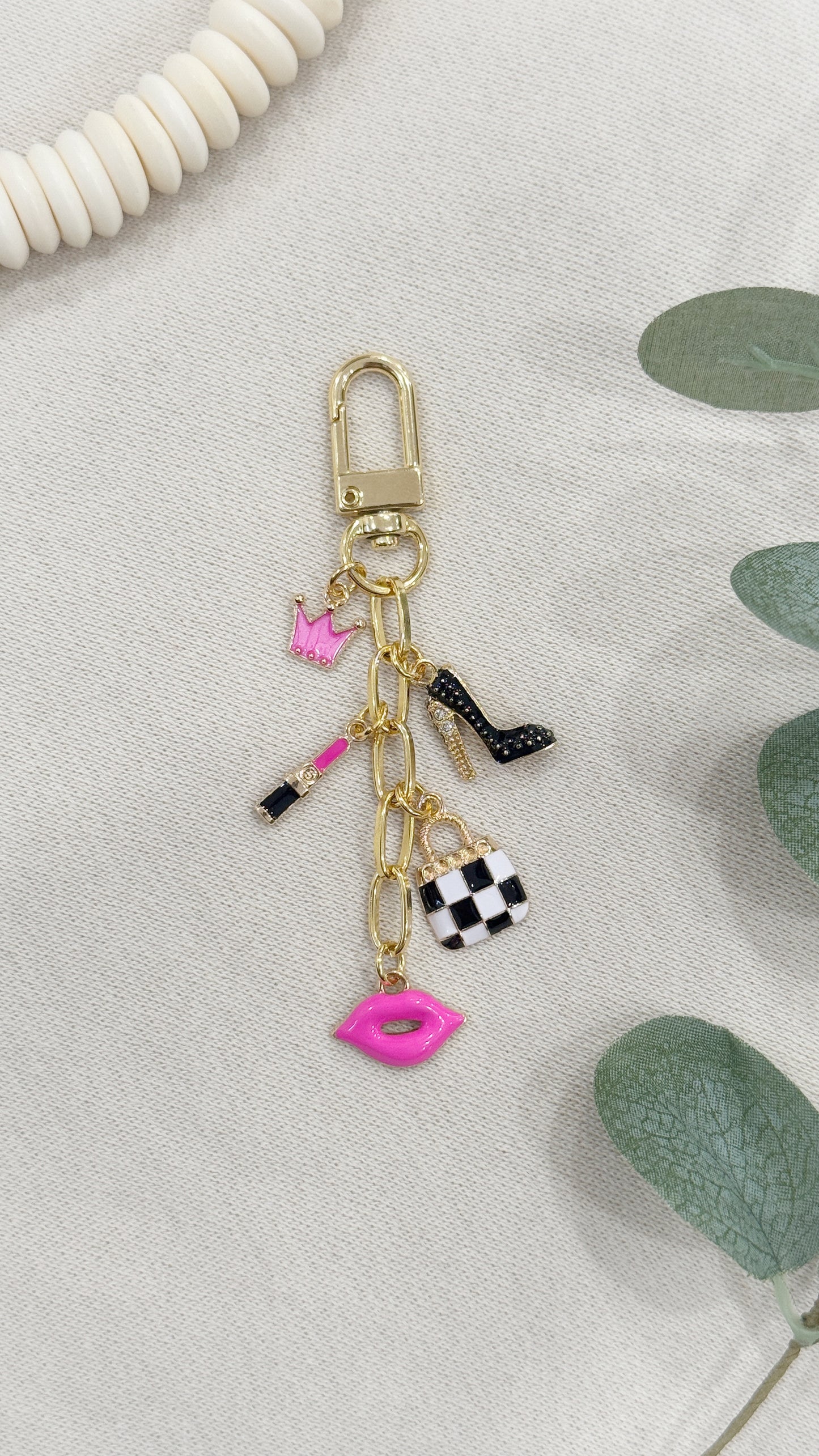 Pretty In Pink Purse Charm and Keychain