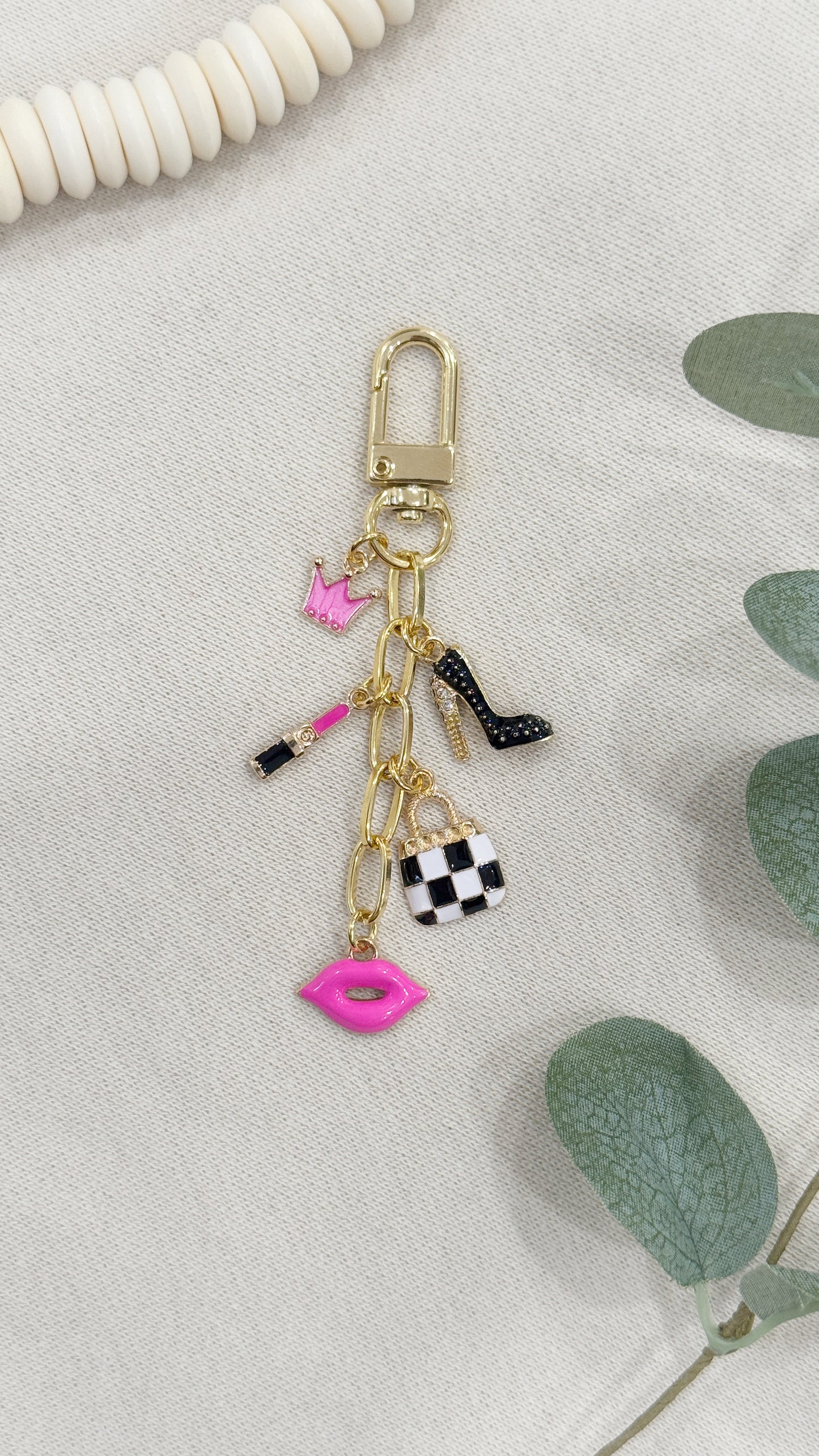 Pretty In Pink Purse Charm and Keychain