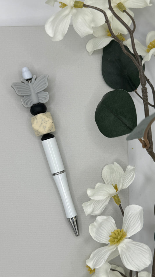 Grey Butterfly Pen