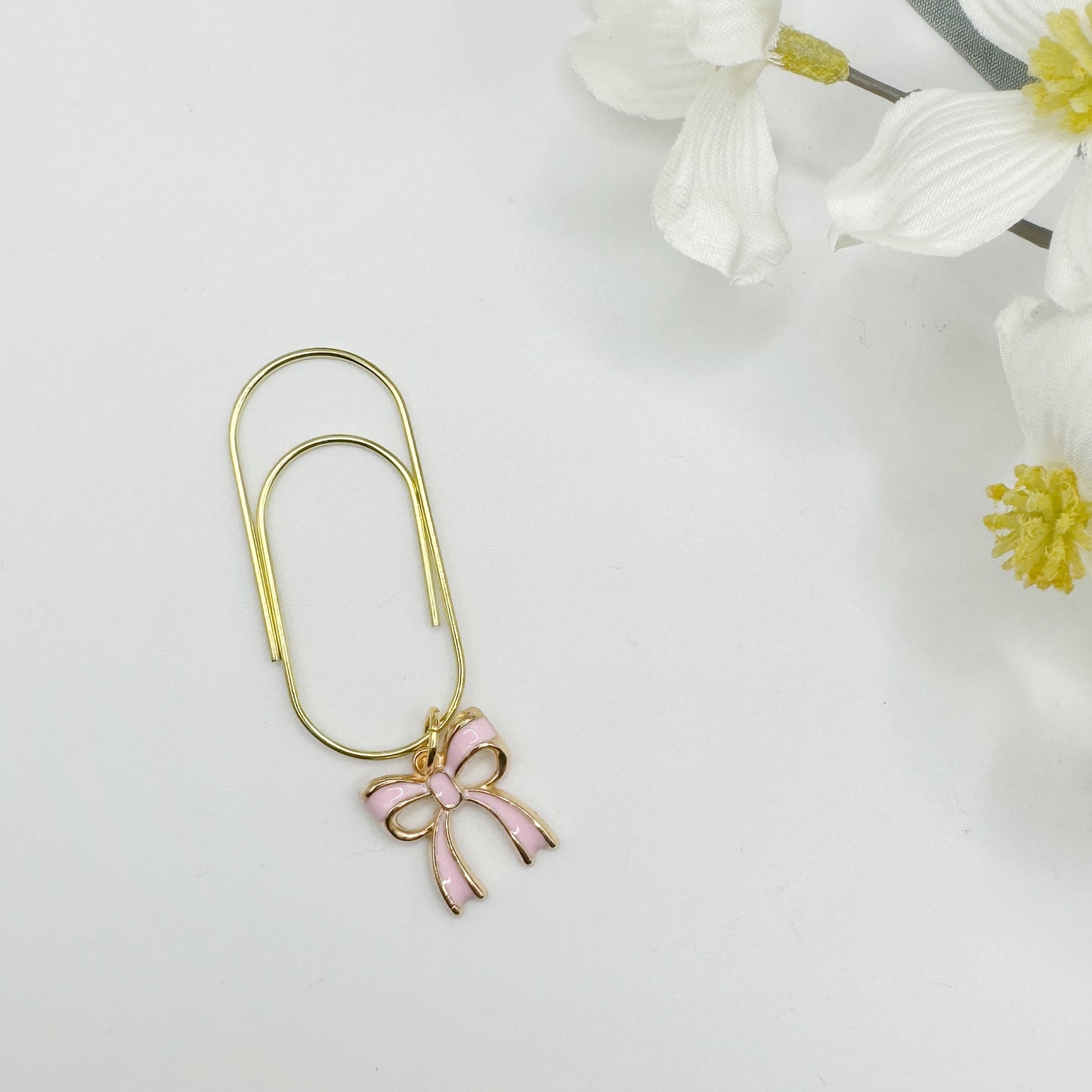 Pink Ribbon Charm Bookmark