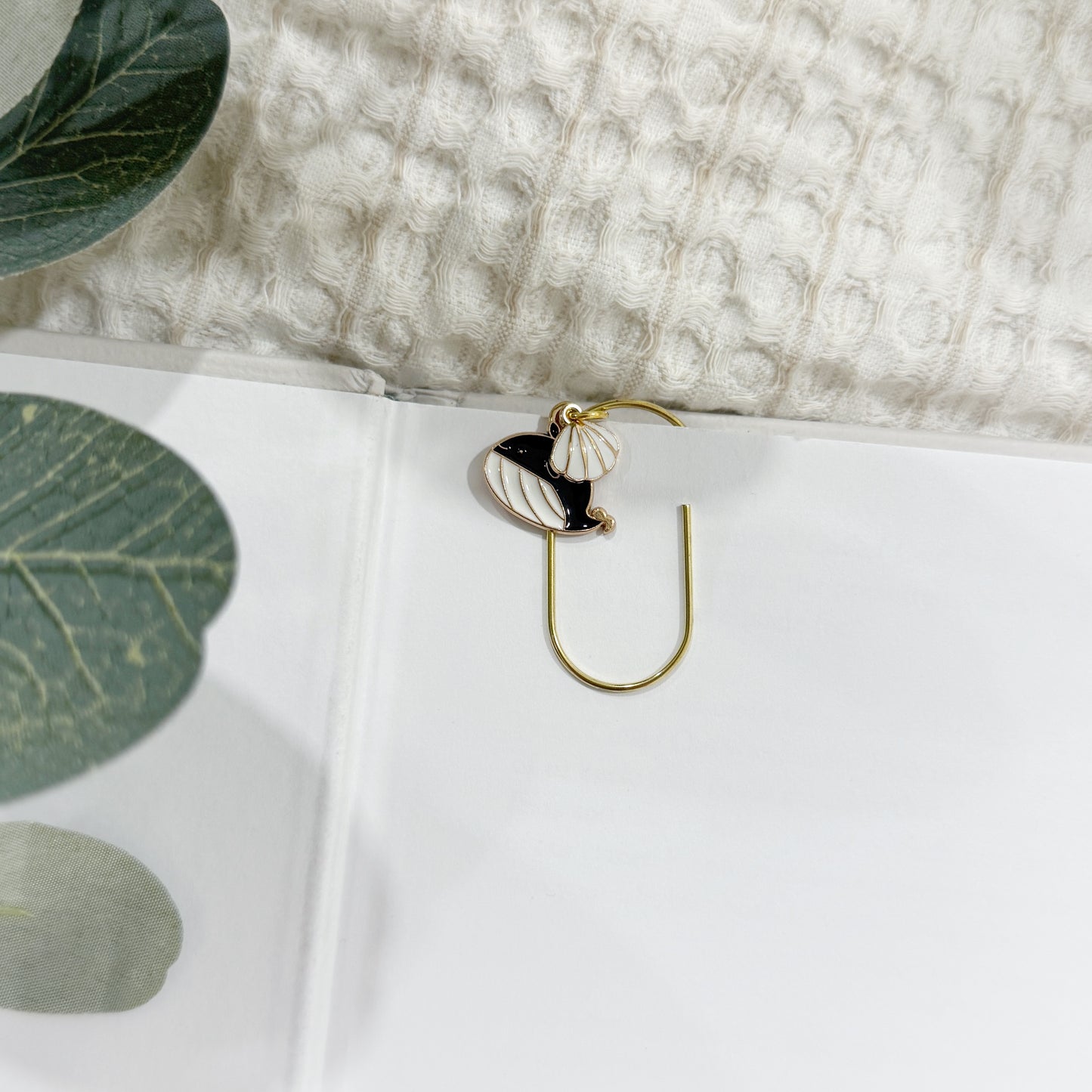 Whale SeaShell Charmed Bookmark