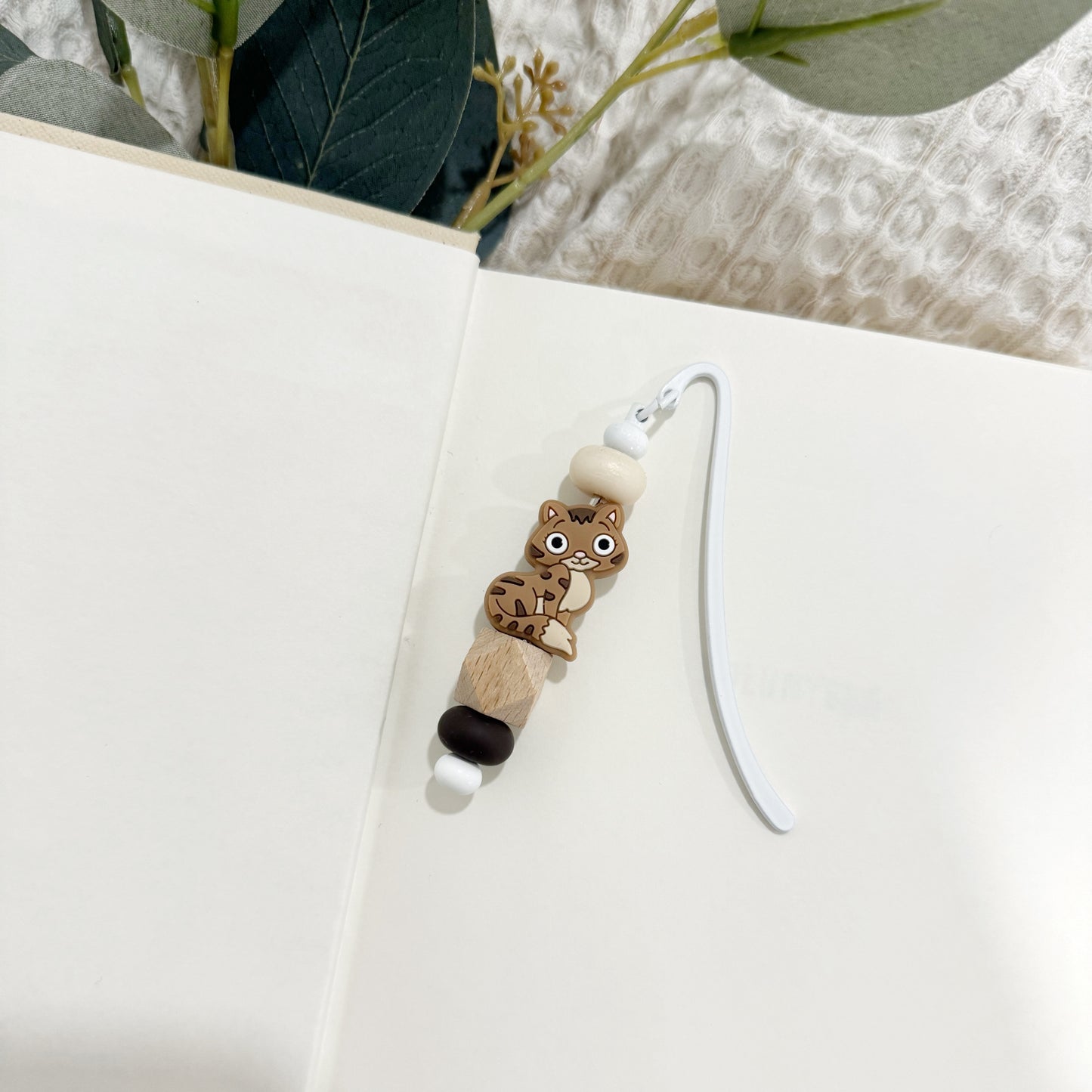 The Cat Beaded Bookmark