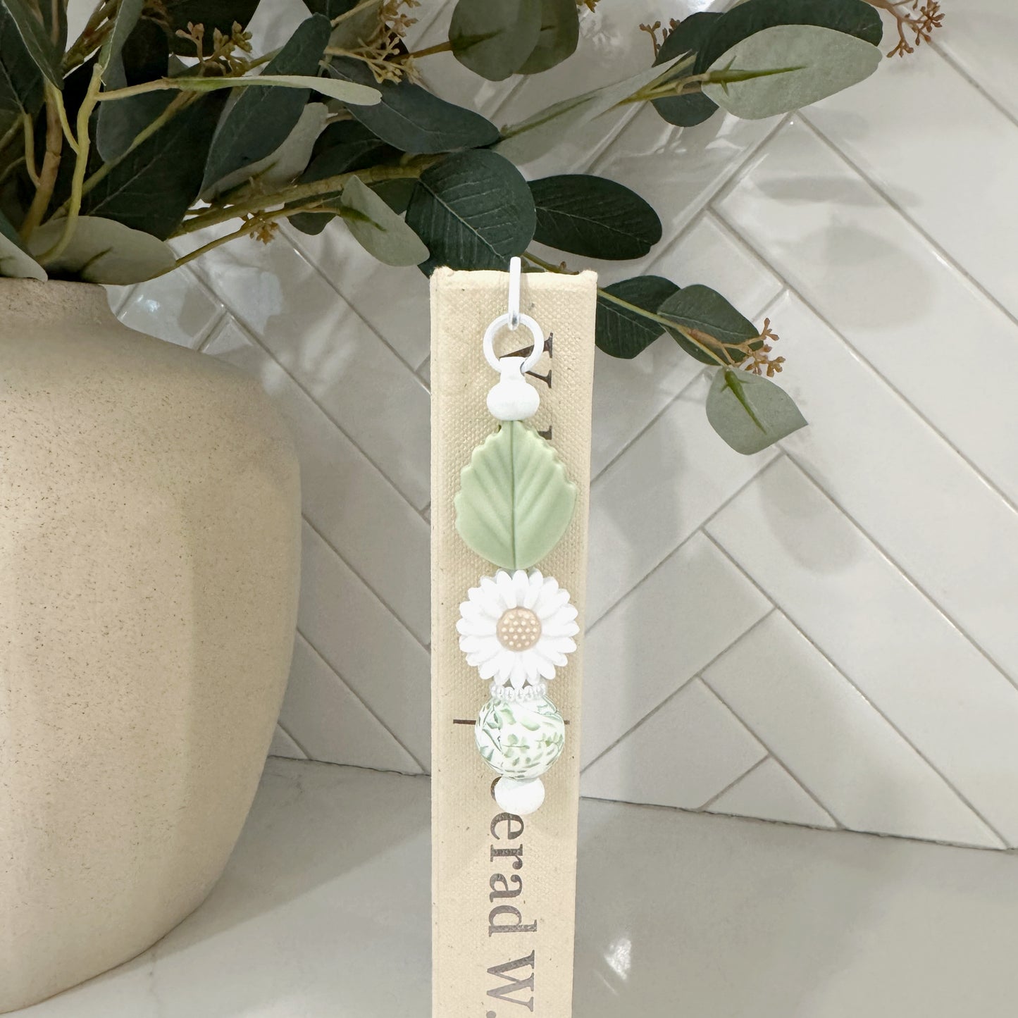 The Paisley Flower Beaded Bookmark