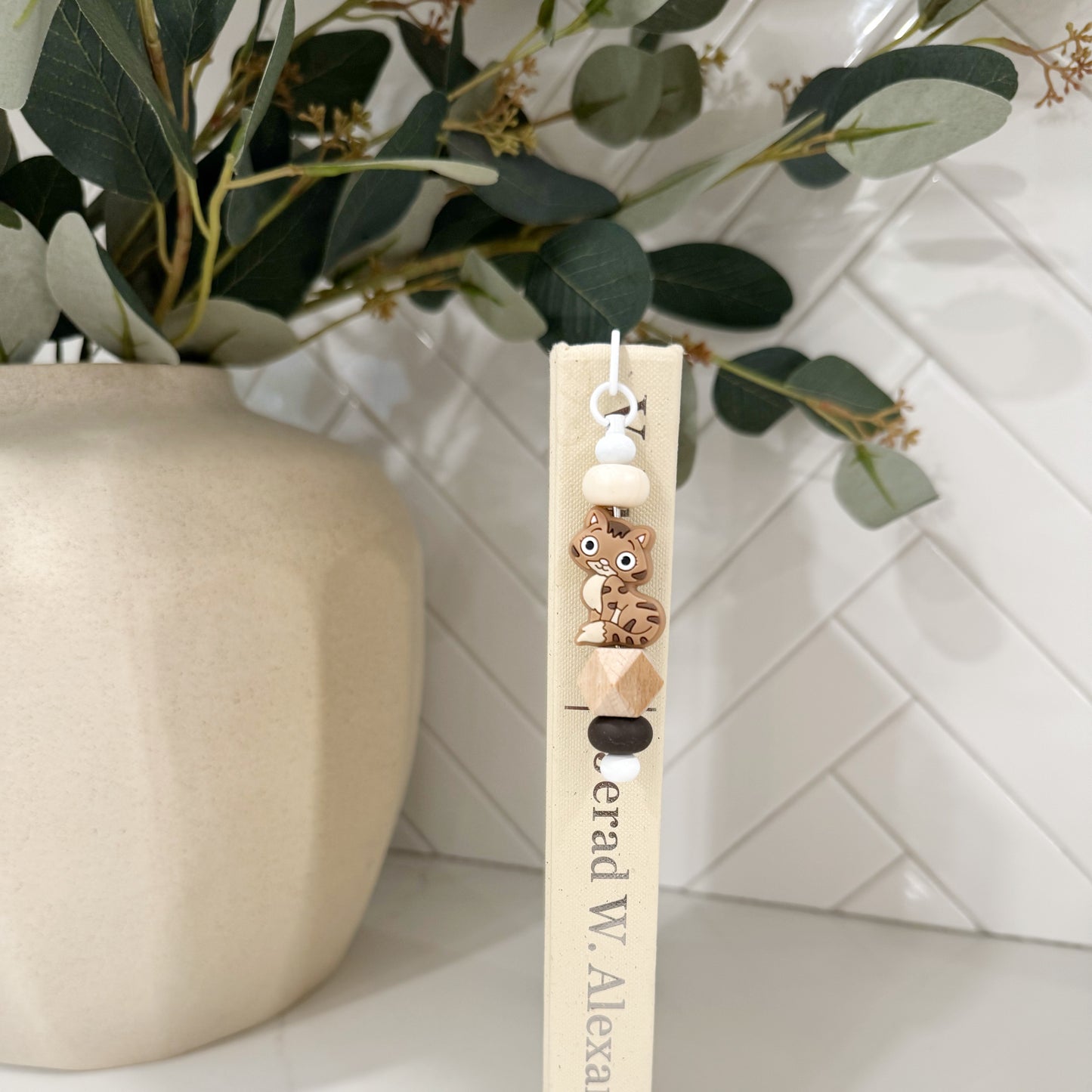 The Cat Beaded Bookmark