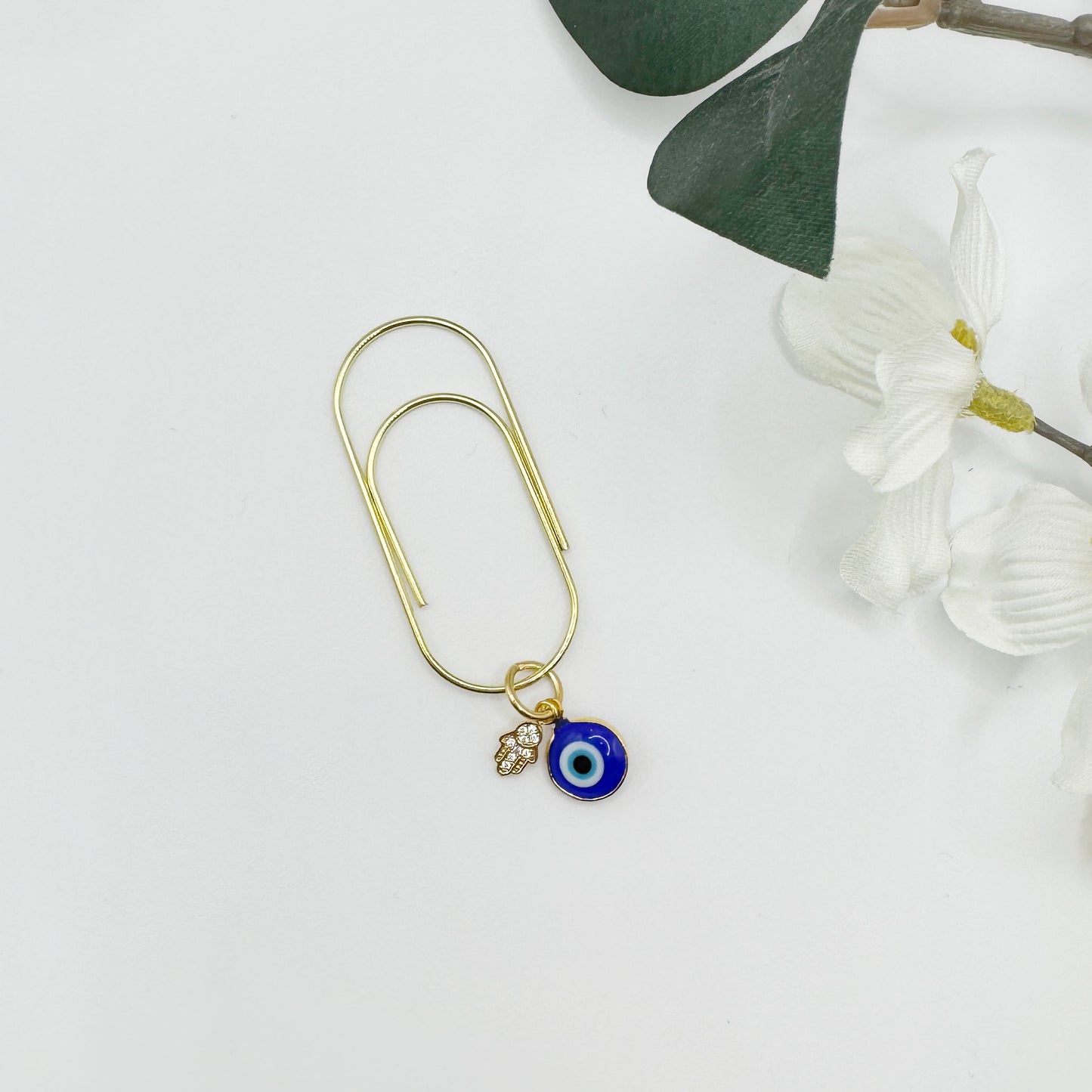 Evil Eye With Hamsa Hand Charmed Bookmark