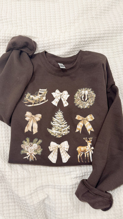 Christmas Bow Crewneck Sweater